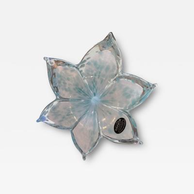 Murano Turquoise Handblown Flower
