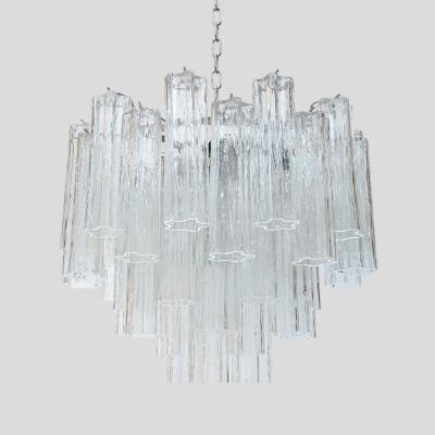 Murano clear glass Tronchi chandelier