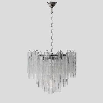 Murano clear glass Tronchi chandelier