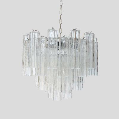 Murano clear glass Tronchi chandelier