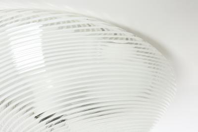 Murano flush mount ceiling or wall light in filigrana glass