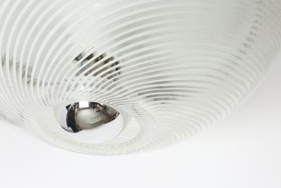 Murano flush mount ceiling or wall light in filigrana glass