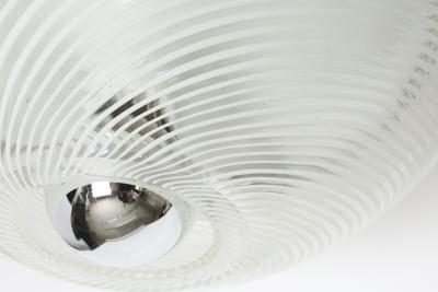 Murano flush mount ceiling or wall light in filigrana glass