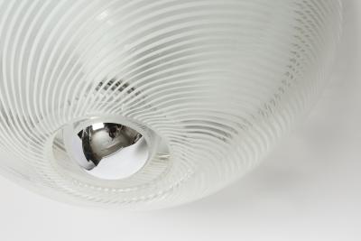 Murano flush mount ceiling or wall light in filigrana glass