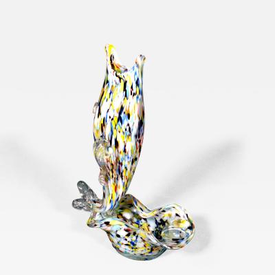 Murano glass Italian Murano End of Day Fish Sculpture Ashtray
