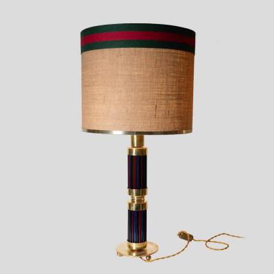 Murano glass and brass table lamps with Gucci inspired shades