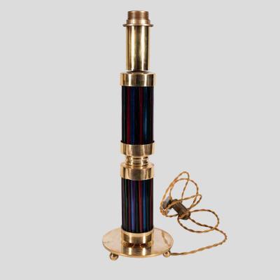 Murano glass and brass table lamps with Gucci inspired shades