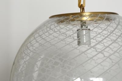 Murano glass ceiling pendants a pair