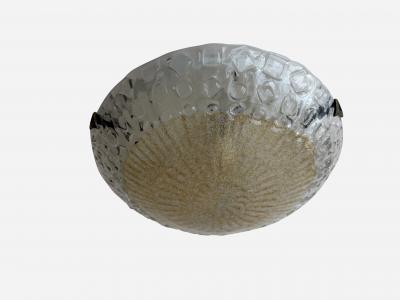 Murano glass flush mount ceiling light Italy circa 1960s