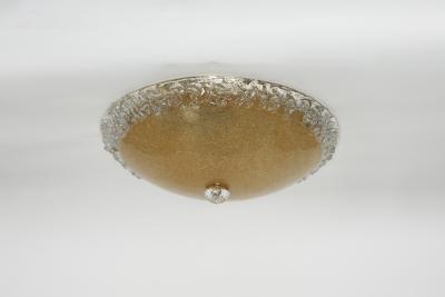 Murano glass flush mount ceiling light Italy circa 1960s