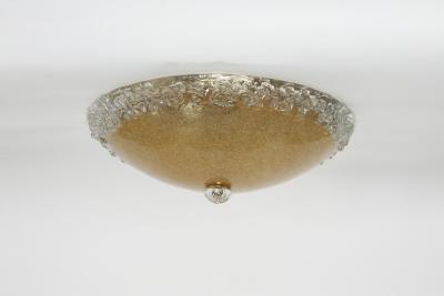 Murano glass flush mount ceiling light Italy circa 1960s
