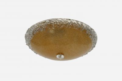Murano glass flush mount ceiling light Italy circa 1960s