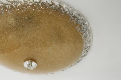 Murano glass flush mount ceiling light Italy circa 1960s