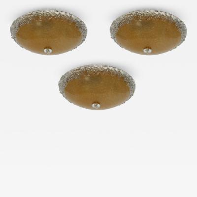 Murano glass flush mount ceiling light Italy circa 1960s