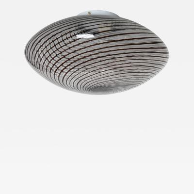 Murano glass flush mount ceiling light filigrana style large