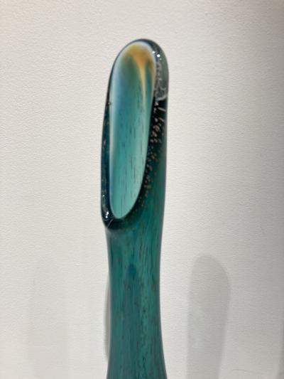 Murano glass vase signed J Lansky dated 1986