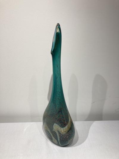 Murano glass vase signed J Lansky dated 1986