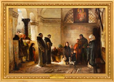 Museum Quality Painting Martin Luther at Magdeburg by Wilhelm Lindenschmit