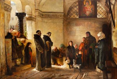 Museum Quality Painting Martin Luther at Magdeburg by Wilhelm Lindenschmit
