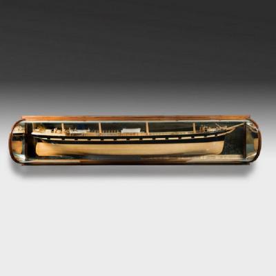 Museum quality shipbuilders mirror backed model