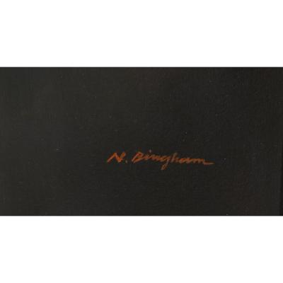 N Henry Bingham Original N Henry Bingham Oil Painting of a Dog Headed Officer