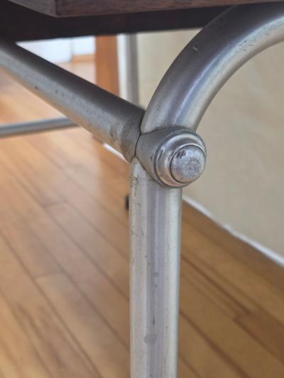 NAMCO namco NAMCO Australia Mahogany Top Aluminum Table Warren McArthur License Era c 1955
