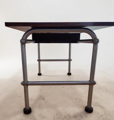 NAMCO namco NAMCO Australia Mahogany Top Aluminum Table Warren McArthur License Era c 1955