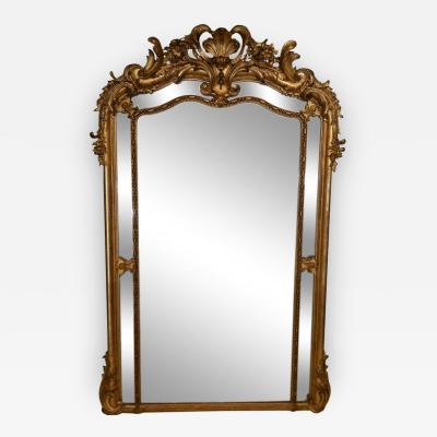 NAPOLEAN III PARACLOSE GILT MIRROR