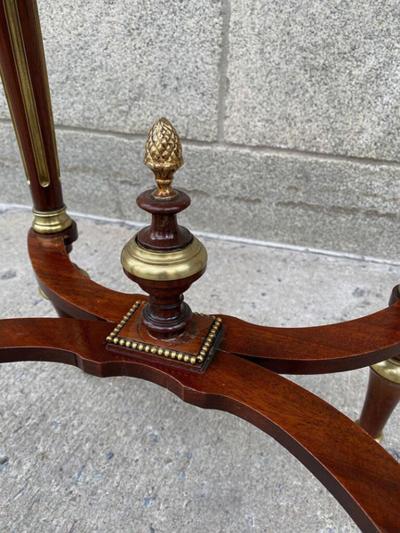 NAPOLEON III LOUIS XVI STYLE MAHOGANY SIDE TABLE