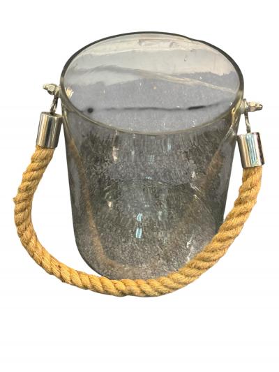 NAUTICAL STYLE GLASS ROPE ICE BUCKETS WINE COOLERS