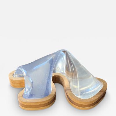 NICK BIDDLE WAVE LAMP URETHANE POPLAR LED LIGHTING
