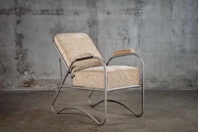 NICKEL PLATED ADJUSTABLE ARMCHAIR