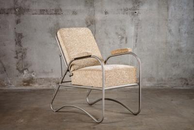 NICKEL PLATED ADJUSTABLE ARMCHAIR