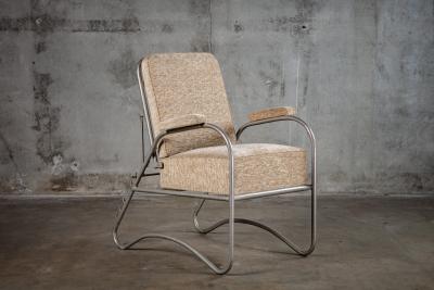 NICKEL PLATED ADJUSTABLE ARMCHAIR