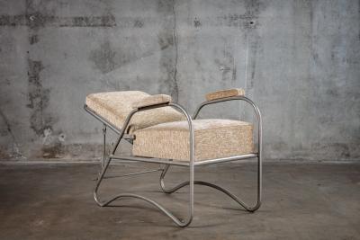 NICKEL PLATED ADJUSTABLE ARMCHAIR