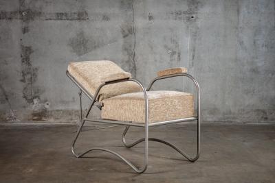 NICKEL PLATED ADJUSTABLE ARMCHAIR