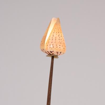 NICOLAS CESBRON Pair of Nicolas Cesbron Tall Table Lamps with Shell Shades France 2023