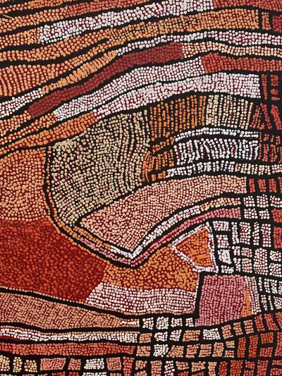 Naata Nungurrayi Large Stunning Australian Aboriginal Painting by Naata Nungurrayi
