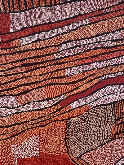 Naata Nungurrayi Large Stunning Australian Aboriginal Painting by Naata Nungurrayi