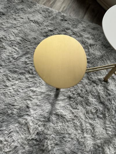 Nada Debs MODERNIST WHITE AND GOLD PEBBLES TABLE BY NADA DEBS