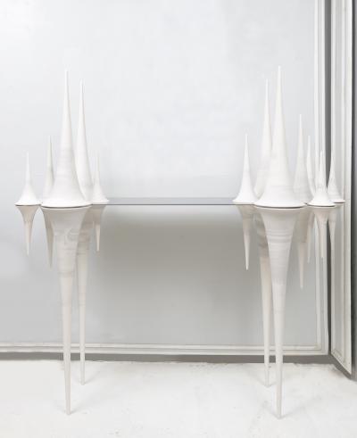 Nadege Mouyssinat Bespoke French Ceramic Pseudosphere Console