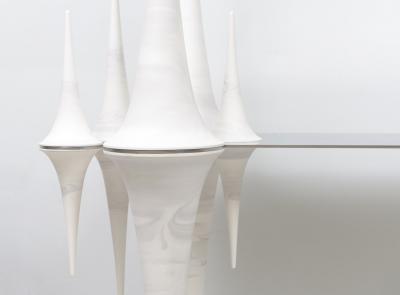 Nadege Mouyssinat Bespoke French Ceramic Pseudosphere Console