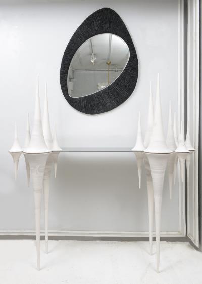Nadege Mouyssinat Bespoke French Ceramic Pseudosphere Console