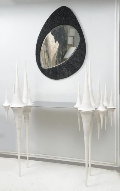 Nadege Mouyssinat Bespoke French Ceramic Pseudosphere Console