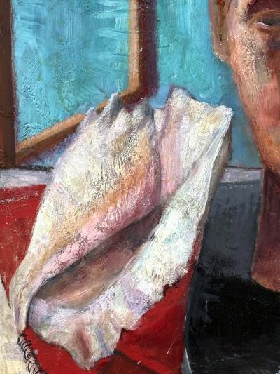 Nahum Tschacbasov Figure with Conch Shell 