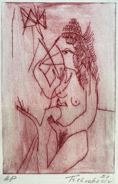 Nahum Tschacbasov Mermaid with Bird 