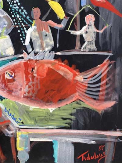 Nahum Tschacbasov Study for Feast of the Leviathan 