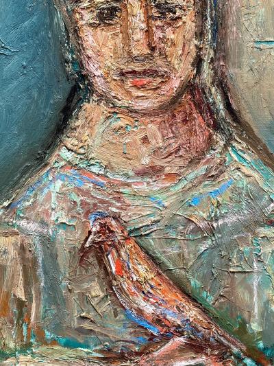 Nahum Tschacbasov Woman Holding Bird 