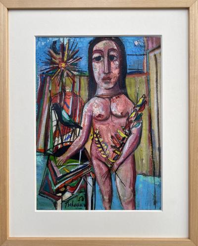 Nahum Tschacbasov Woman with Birds