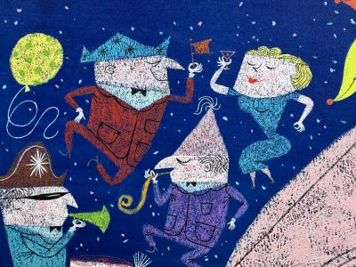 Naiad and Walter Einsel 1950s Martini Cocktail Party Art Kitschy Music Drinking Dancing